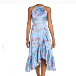 Eliza J Blue Floral Midi Dress